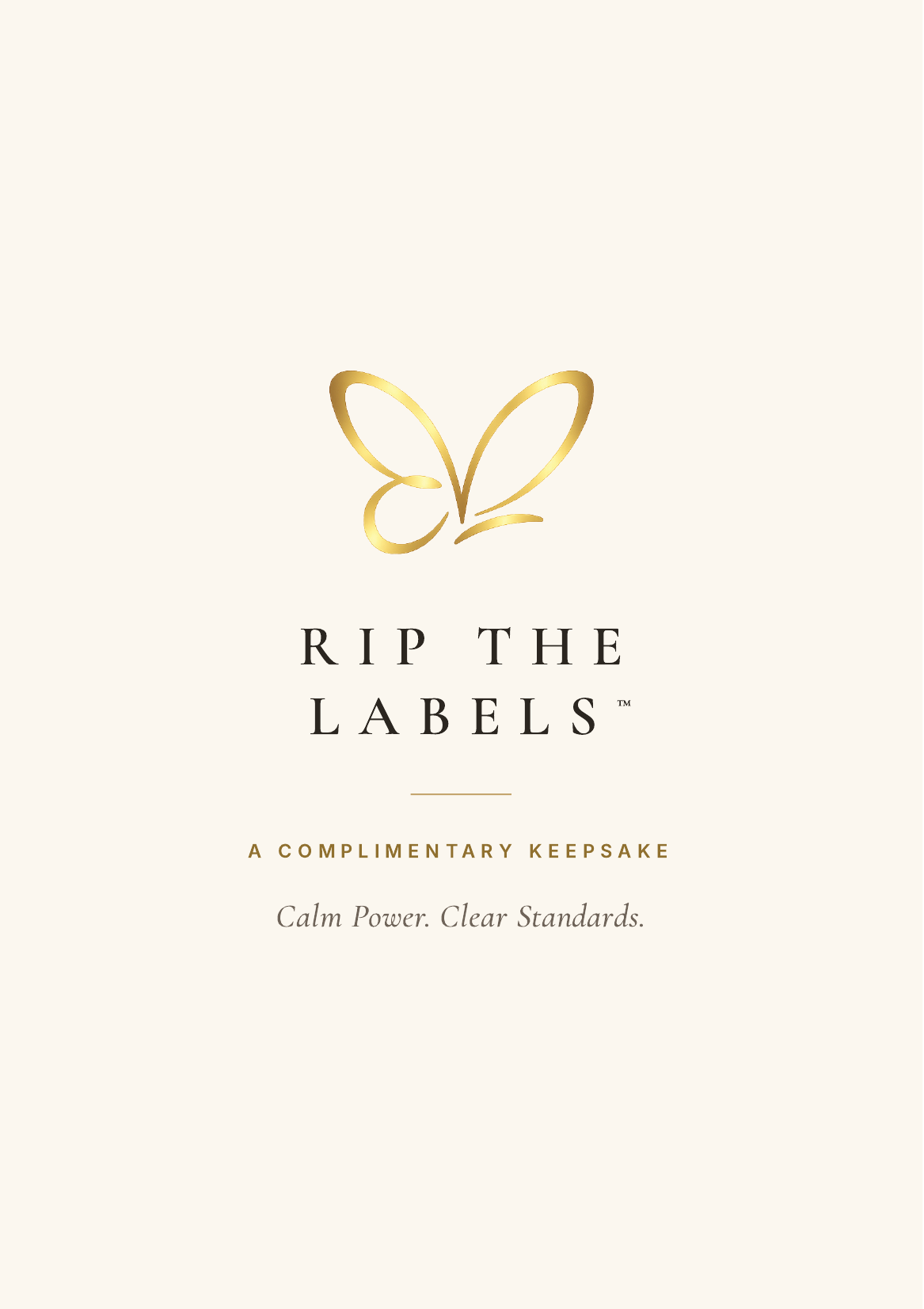 The complimentary Rip the Labels keepsake cover